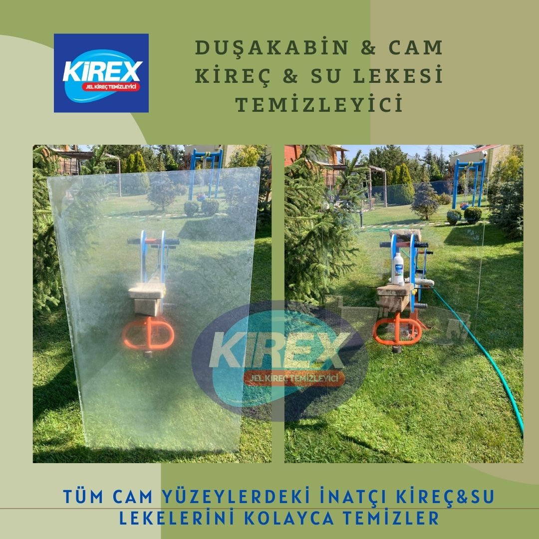 KİREX Duşakabin&Cam yüzeyler için Kireç&Su Lekesi Temizleyici 2x500ml