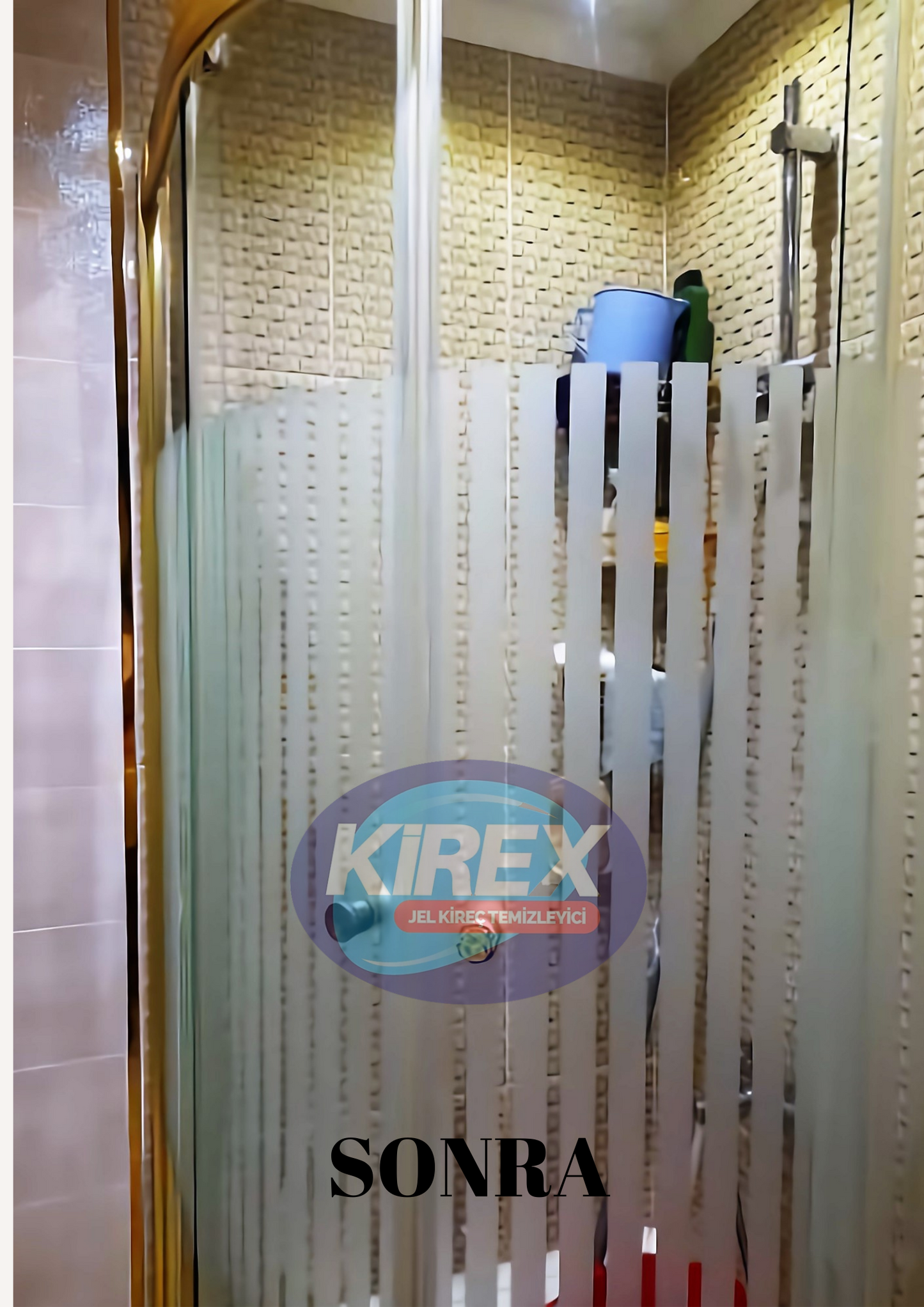 KİREX Duşakabin&Cam yüzeyler için Kireç&Su Lekesi Temizleyici 2x500ml