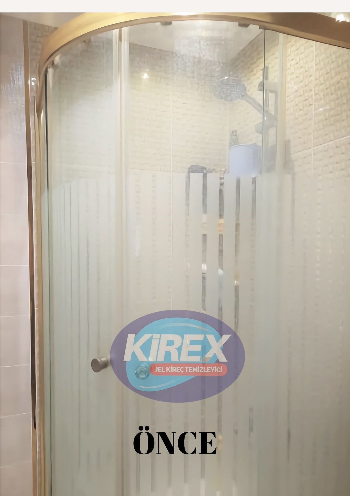 KİREX Duşakabin&Cam yüzeyler için Kireç&Su Lekesi Temizleyici 2x500ml