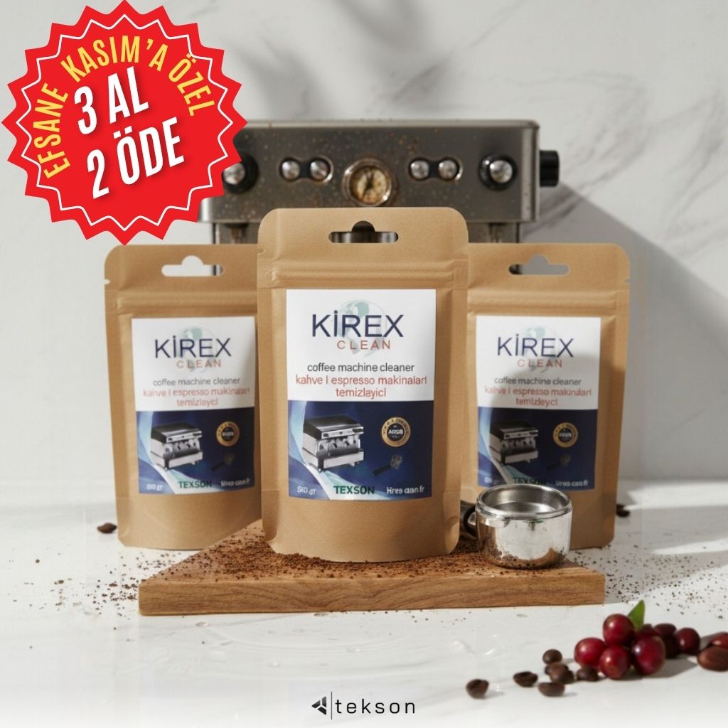 KİREX Clean Kahve Ekipmanı Kireç Çözücü Toz 3 Al 2 Öde