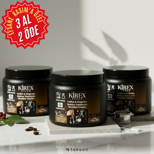 KİREX Clean Kahve Ekipmanı Kireç Çözücü Toz 3 Al 2 Öde